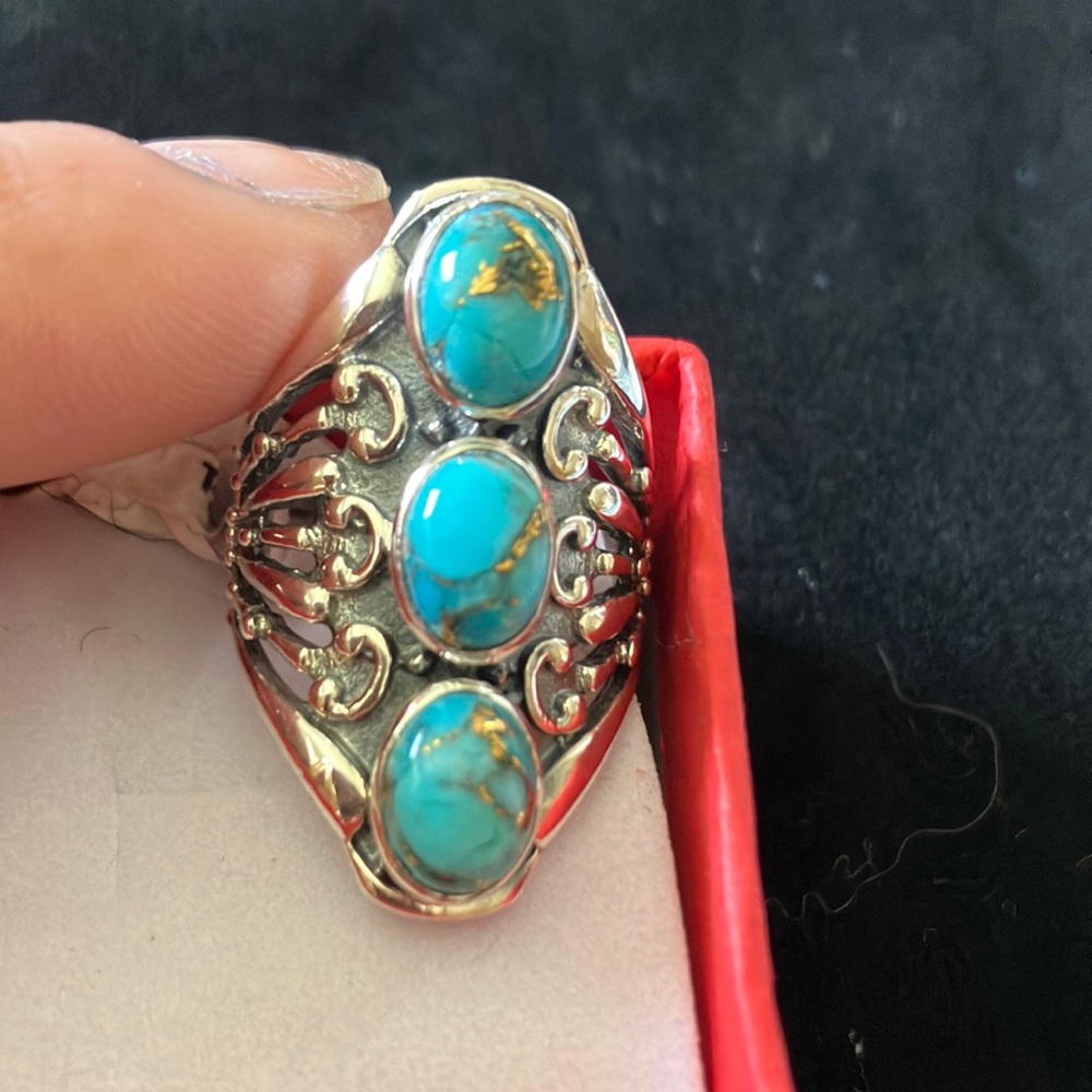 Sterling silver gemestone size 8 - Picture 1 of 4